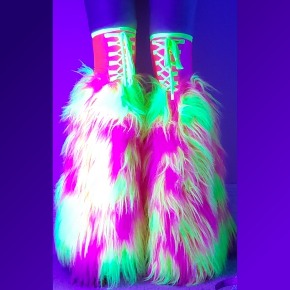 Accessories - SOLD Contagious Club Wear Knee High Raver Fluffies